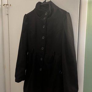 Ambiance Apparel Black Peacoat (Large)